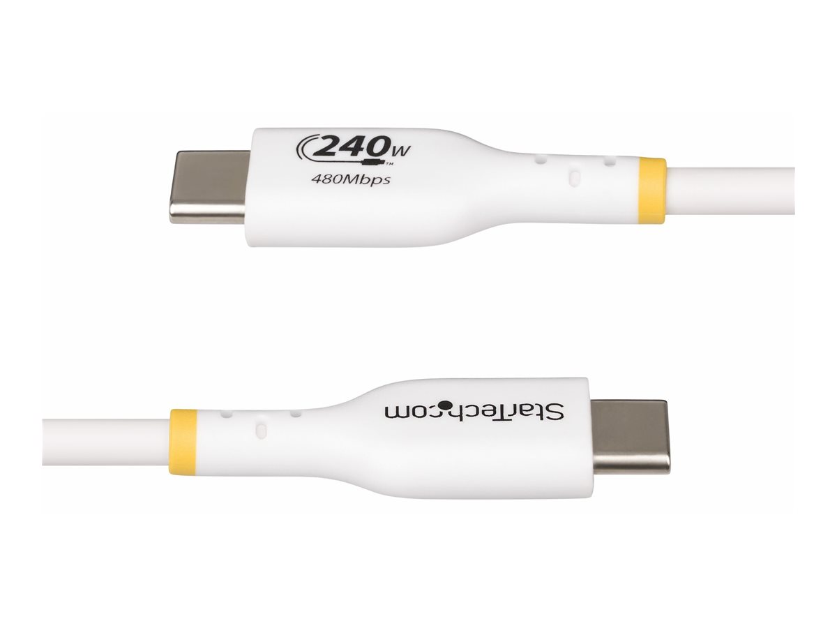 StarTech.com 2m USB C Charging Cable, USB-IF Certified USB-C Cable, 240W - USB-Kabel - 24 pin USB-C (M) - Weiß, Ansicht 4