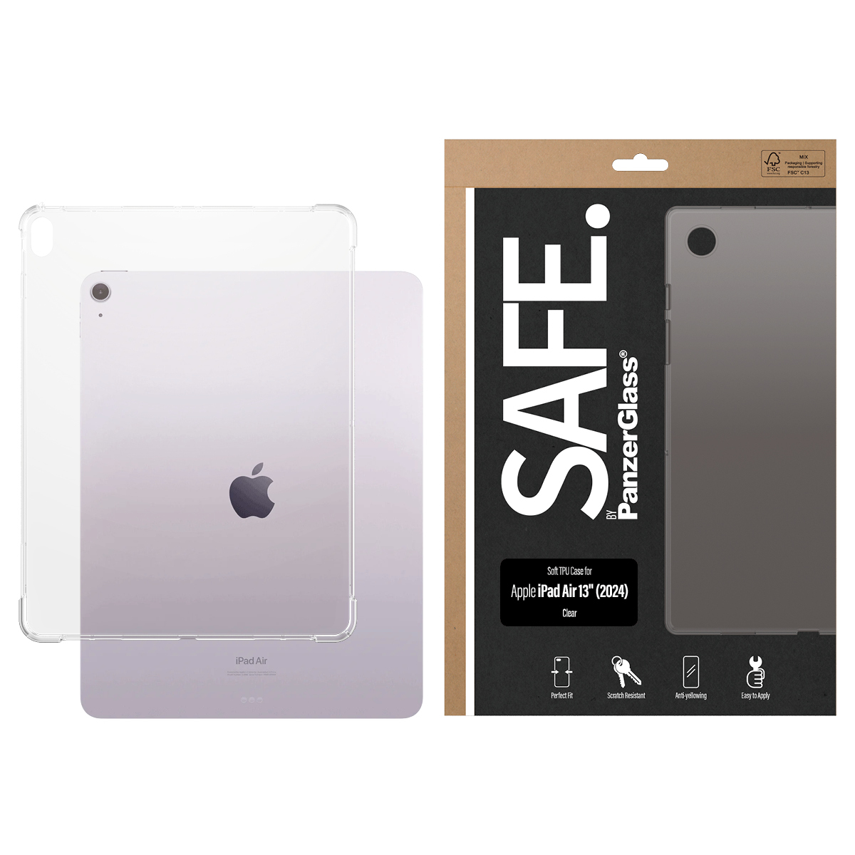 PanzerGlass SAFE. by PanzerGlass - Hintere Abdeckung für Tablet - 100 % recycelbares thermoplastisches Polyurethan (TPU), Ansicht 4