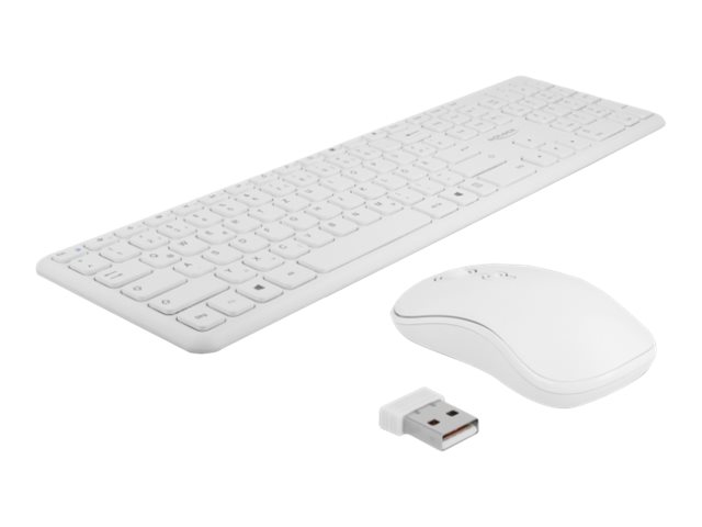 DELOCK USB Tastatur und Maus Set weiss (12703)