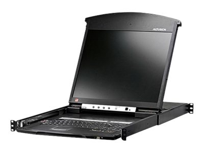 ATEN KL1516AiN - KVM-Konsole mit KVM-Switch - 16 Anschlüsse - PS2 USB - Deutsch - 48.3 cm (19)