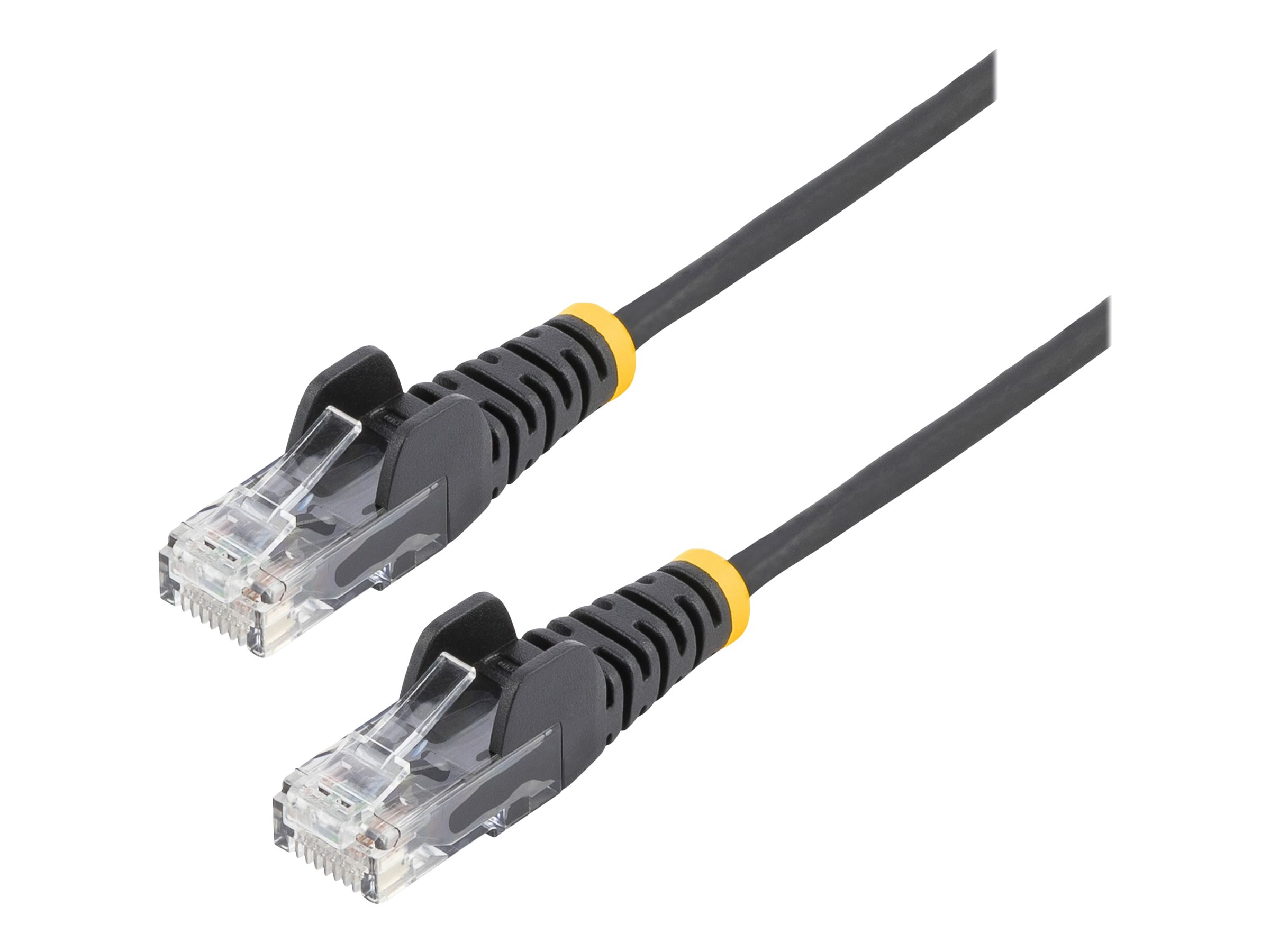 StarTech.com 50cm Slim LSZH CAT6 Ethernet Cable, 10 Gigabit Snagless RJ45 100W PoE Patch Cord, CAT 6 10GbE UTP Network Cable w/Strain Relief, Black, ETL/Low Smoke Zero Halogen - Category 6 - 28AWG (N6PAT50CMBKS)