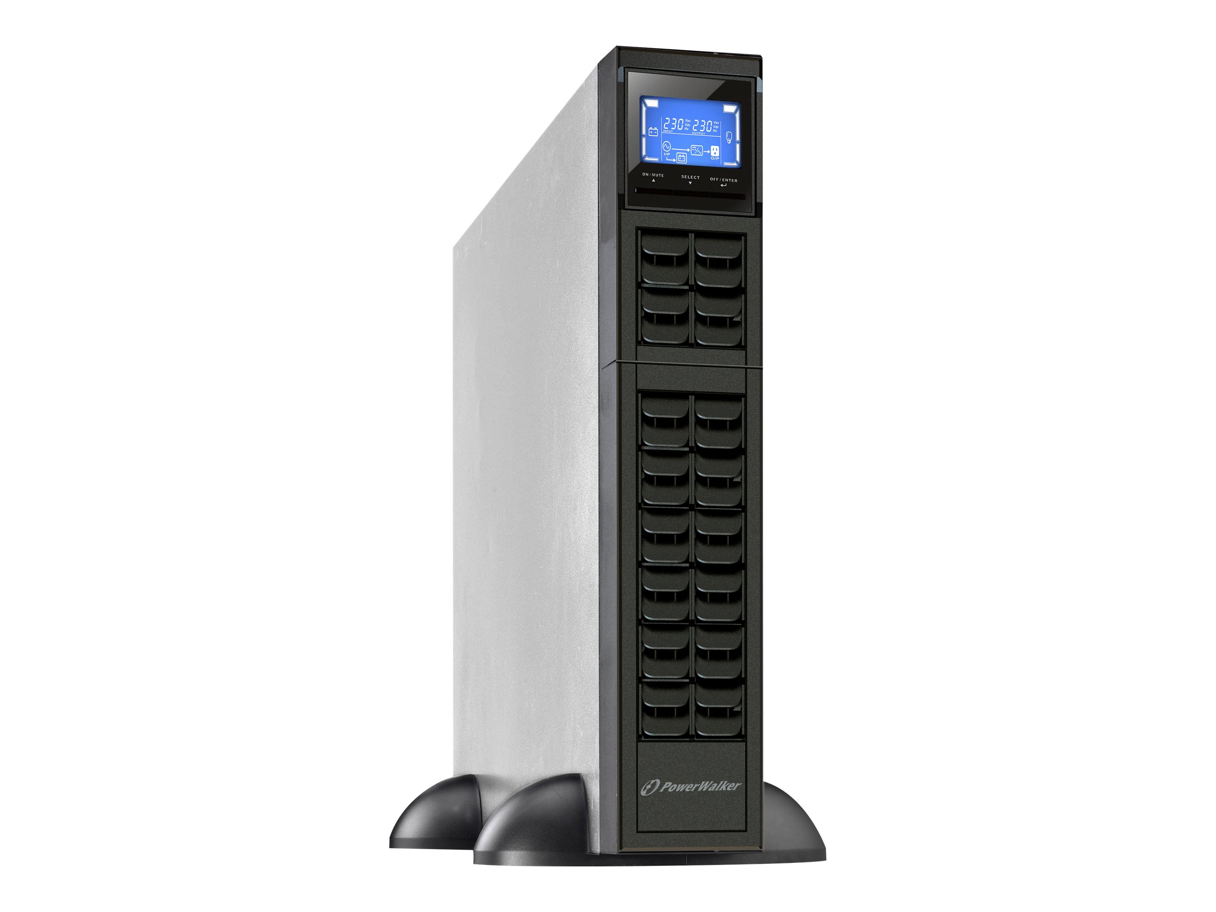 BlueWalker PowerWalker VFI 1000CRM LCD - USV (in Rack montierbar/extern) - 800 Watt - 1000 VA 9 Ah - RS-232, Ansicht 5