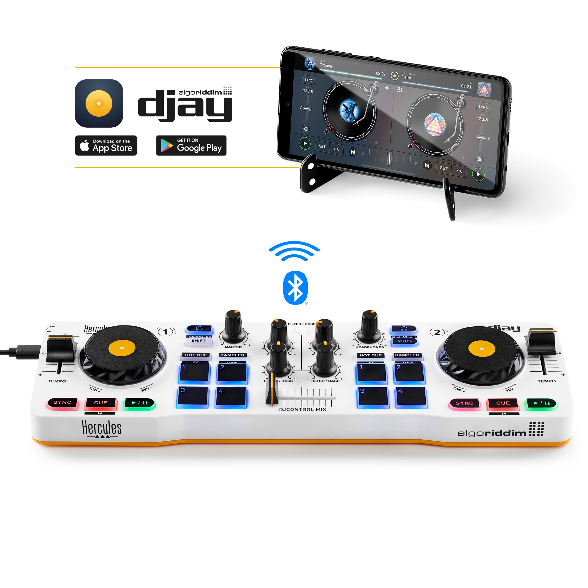 Hercules DJControl Mix - DJ-Regler - 2-Kanal, Ansicht 3