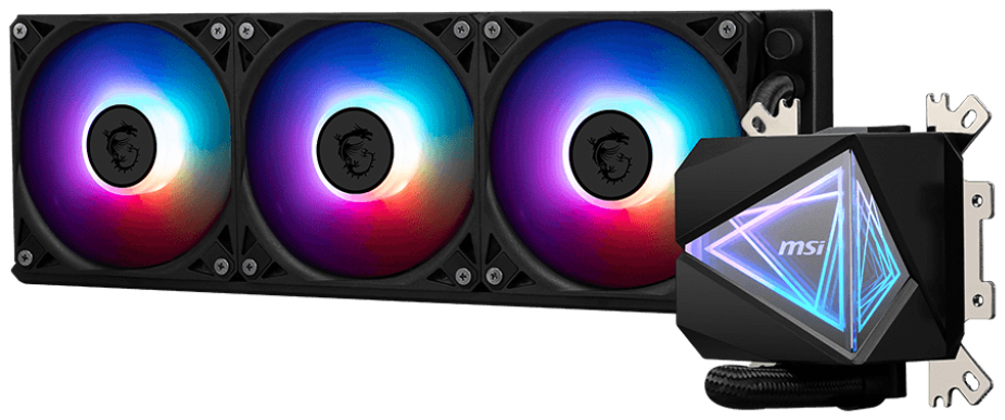 MSI MAG CORELIQUID I360 - Prozessor-Flüssigkeitskühlsystem - Kühlergröße: 360 mm - Schwarz, Ansicht 3