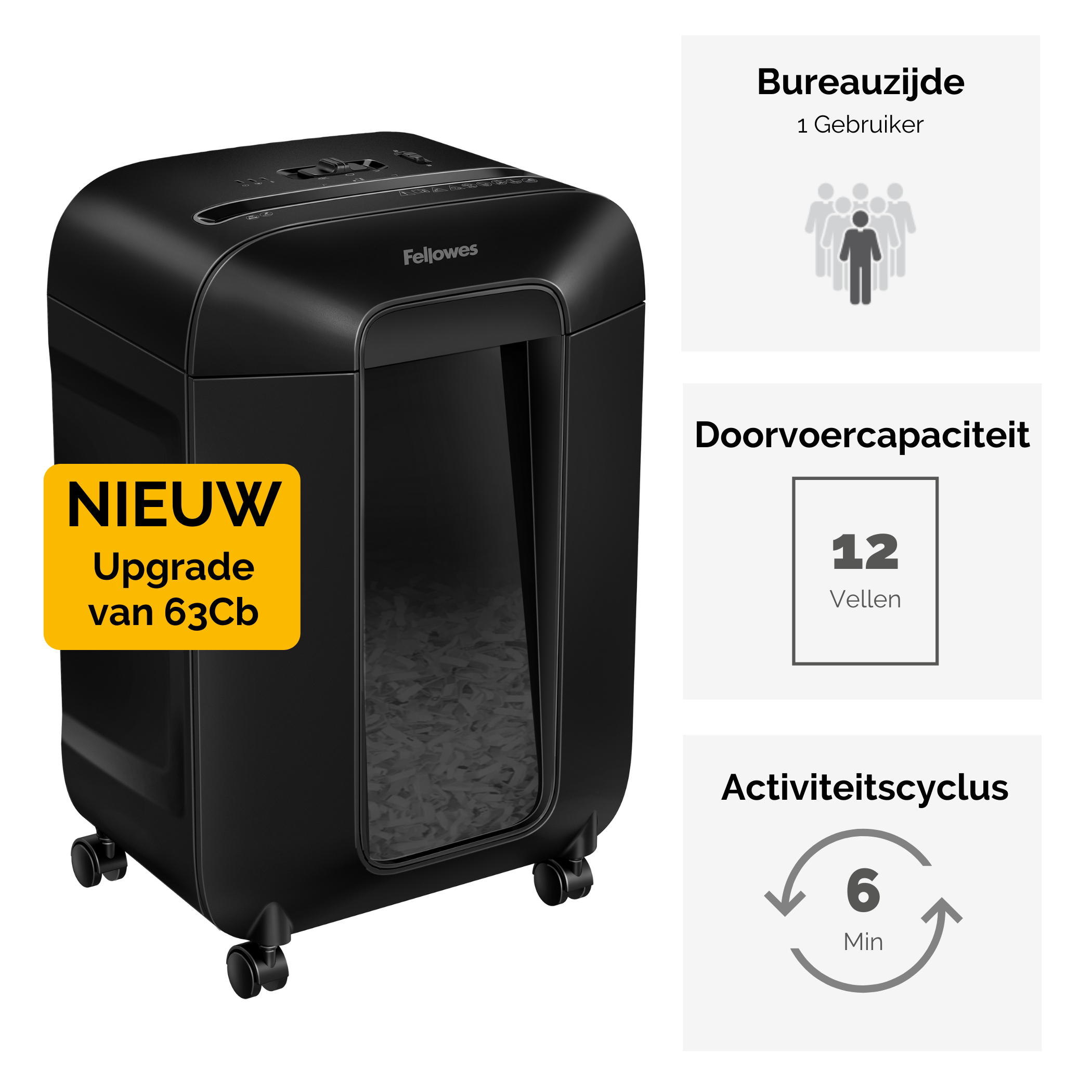 Fellowes Powershred LX85 - Vorzerkleinerer - Kreuzschnitt, Ansicht 4