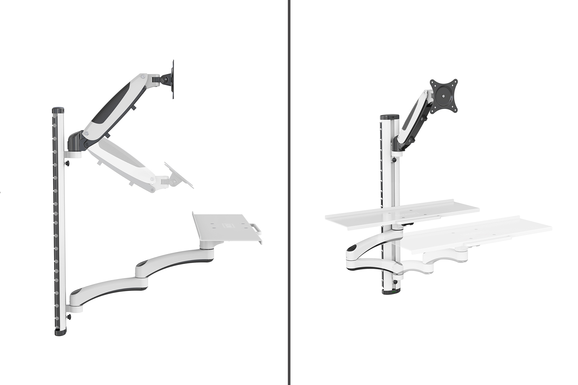 DIGITUS DA-90451 - Befestigungskit (CPU Wandhalterung, sit/stand workstation mount) - für Monitor / Tastatur, Ansicht 3