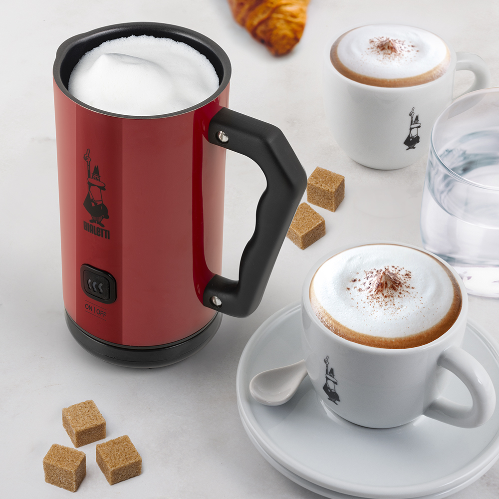 Bialetti MKF02 elektrischer Milchaufschäumer rot, Ansicht 2