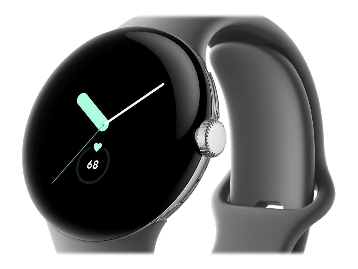 Google Pixel Watch - Silber poliert - intelligente Uhr mit Band, Ansicht 2