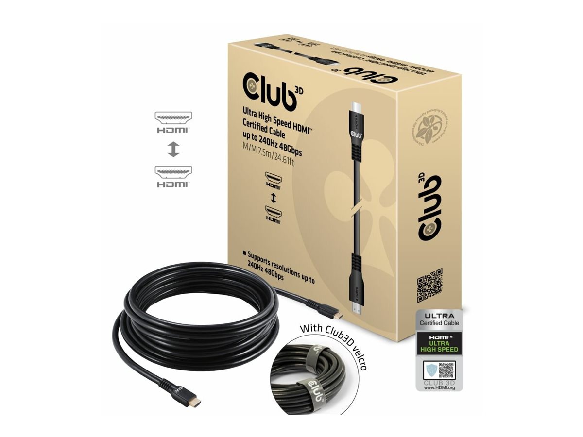 Club 3D Kabel Ultra High Speed HDMI - HDMI 7.5 m - Kabel - Digital/Display/Video, Ansicht 4
