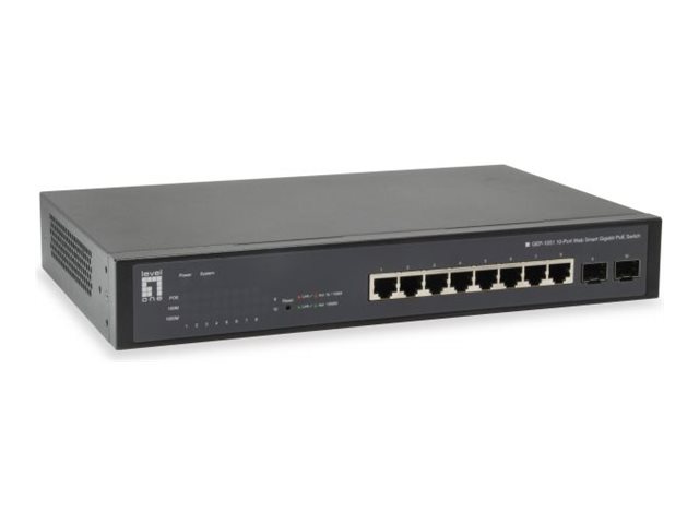 LevelOne GEP-1051 - Switch - Smart - 8 x 10/100 + 2 x Gigabit SFP (Uplink)