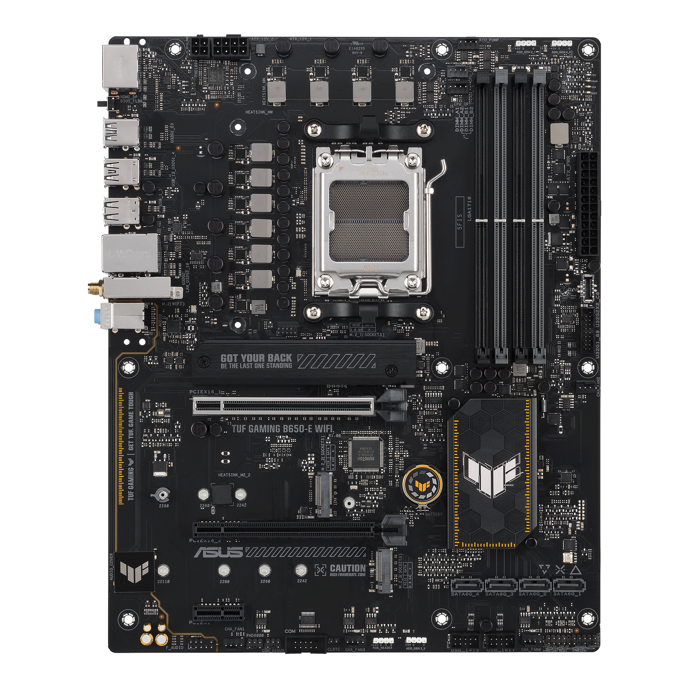 ASUS TUF GAMING B650-E WIFI - Motherboard - ATX - Socket AM5 - AMD B650 Chipsatz - USB-C Gen2, USB 3.1 Gen 2, Ansicht 2