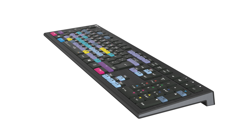 Logickeyboard ASTRA 2 - Volle Größe (100%) - Kabelgebunden - USB - Scherenschalter - Schwarz - TL: Deutsch, QWERTZ, Ansicht 3