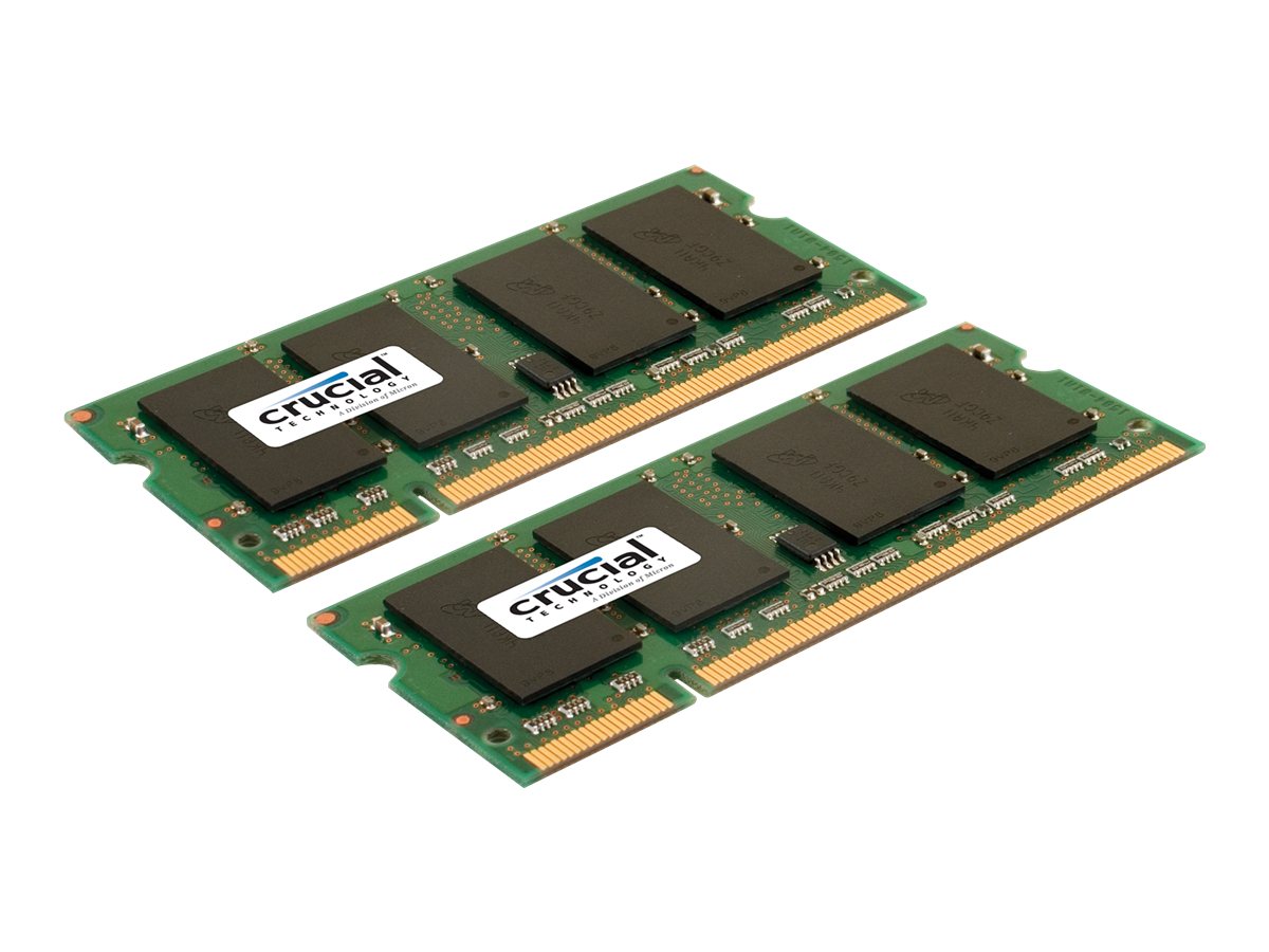 Crucial - DDR2 - Kit - 4 GB: 2 x 2 GB - SO DIMM 200-PIN - 800 MHz / PC2-6400