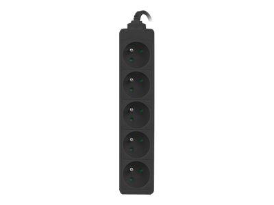 Lanberg PS0-05E-0300-BK - 3 m - 5 AC-Ausgänge - Indoor - Typ E - Schwarz - 2500 W, Ansicht 2