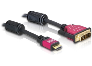 Delock HDMI - DVI Cable 1.8m male / male, 1,8 m, HDMI, DVI-D, 5,1 Gbit/s, Männlich/Männlich