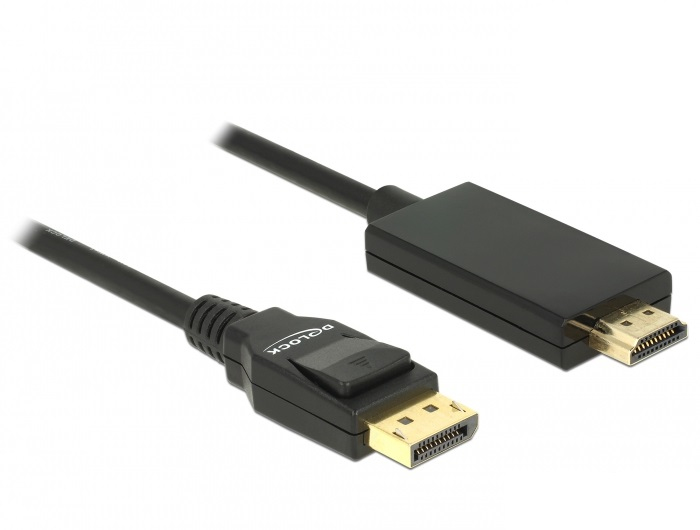 Delock 85316, 1 m, DisplayPort, HDMI, Männlich, Männlich, Gerade