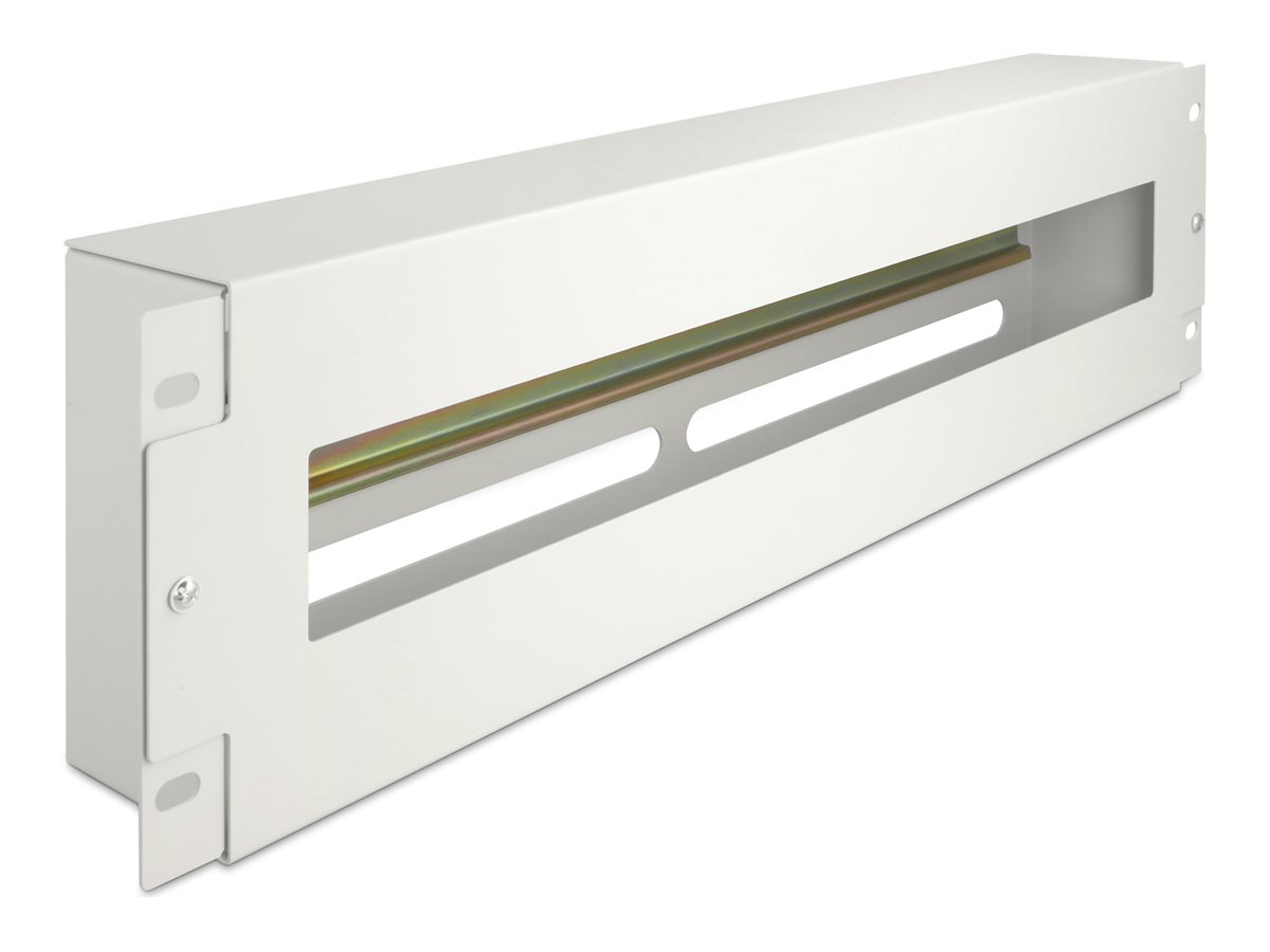 Delock Rack-Schiene mit Schutzschalter - DIN schienenmontierbar - Grau - 3U - 48.3 cm (19)