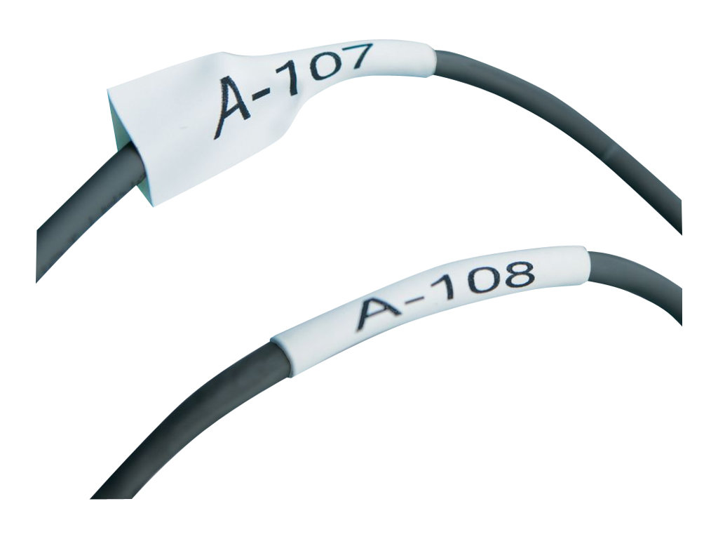 Dymo Rhino Heat Shrink Tubes - Schwarz auf Weiß - Rolle (2,4 cm x 1,5 m), Ansicht 3