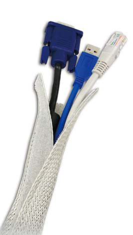 LogiLink Cable FlexWrap - Flexible Kabelleitung - Grau, Ansicht 2