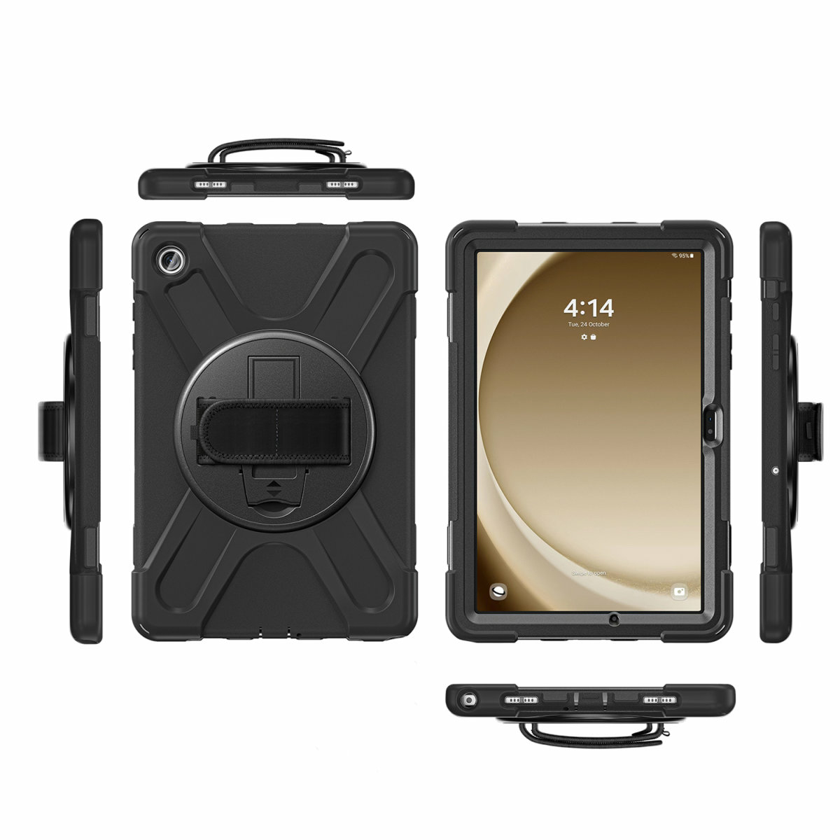 4smarts GRIP - Hintere Abdeckung für Tablet - widerstandsfähig - Polycarbonat, Thermoplastisches Polyurethan (TPU), Ansicht 3