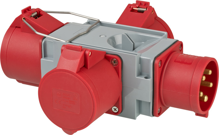 Brennenstuhl 1081670 - 400 V - 32 A - Grau - Rot - IP44 - 200 mm - 252 mm, Ansicht 4