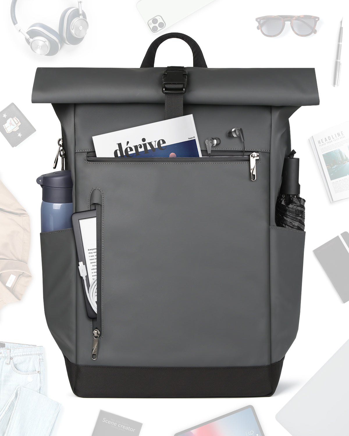 Inateck Notebook-Rucksack 17 BP01003 gray 25-30L, Ansicht 4