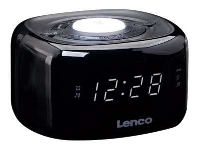 Lenco CR-12 - Radiouhr - Schwarz, Ansicht 3