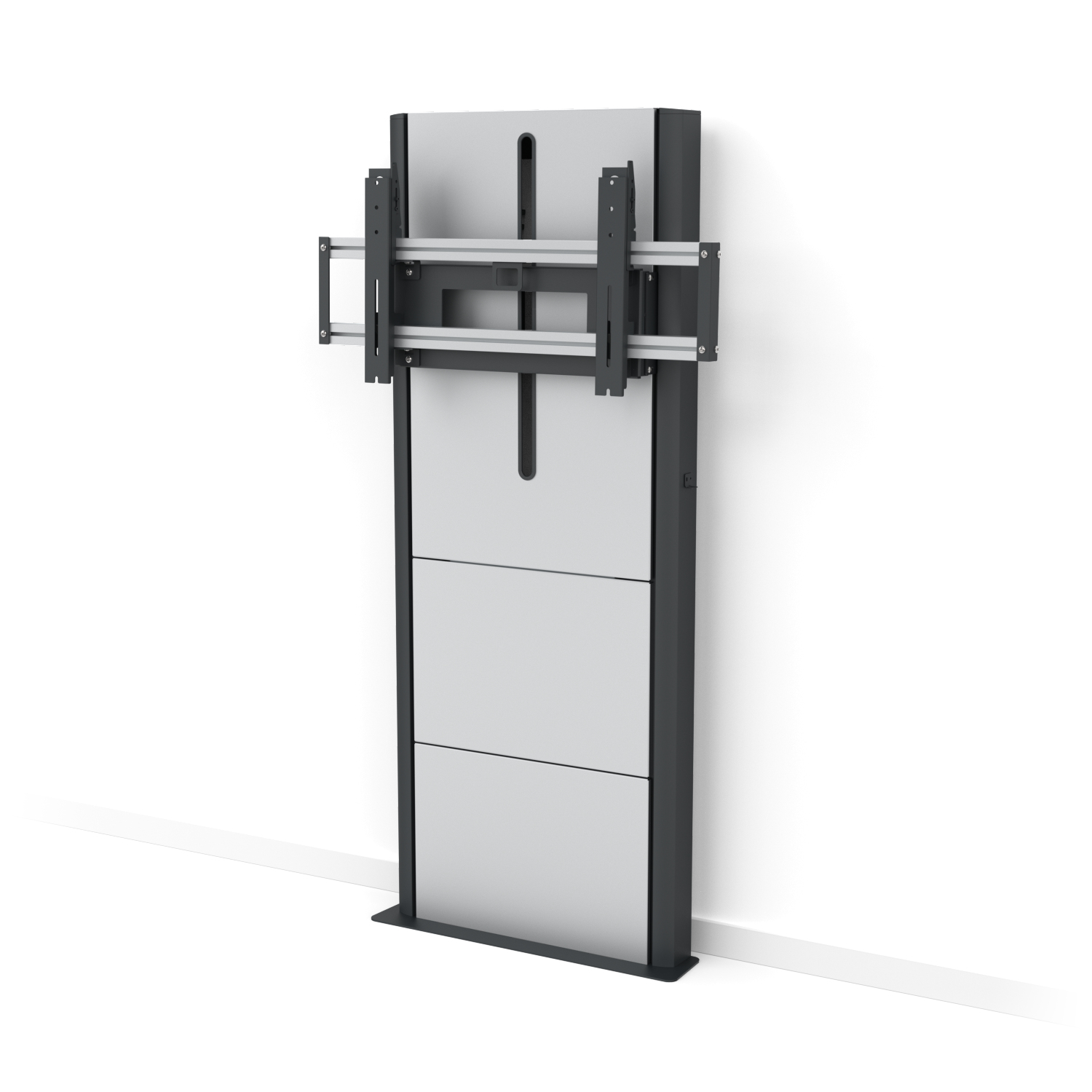 SMS Presence - Aufstellung - motorisiert - für Flachbildschirm ab 46 - verriegelbar - Aluminium, anthrazit, Ansicht 3