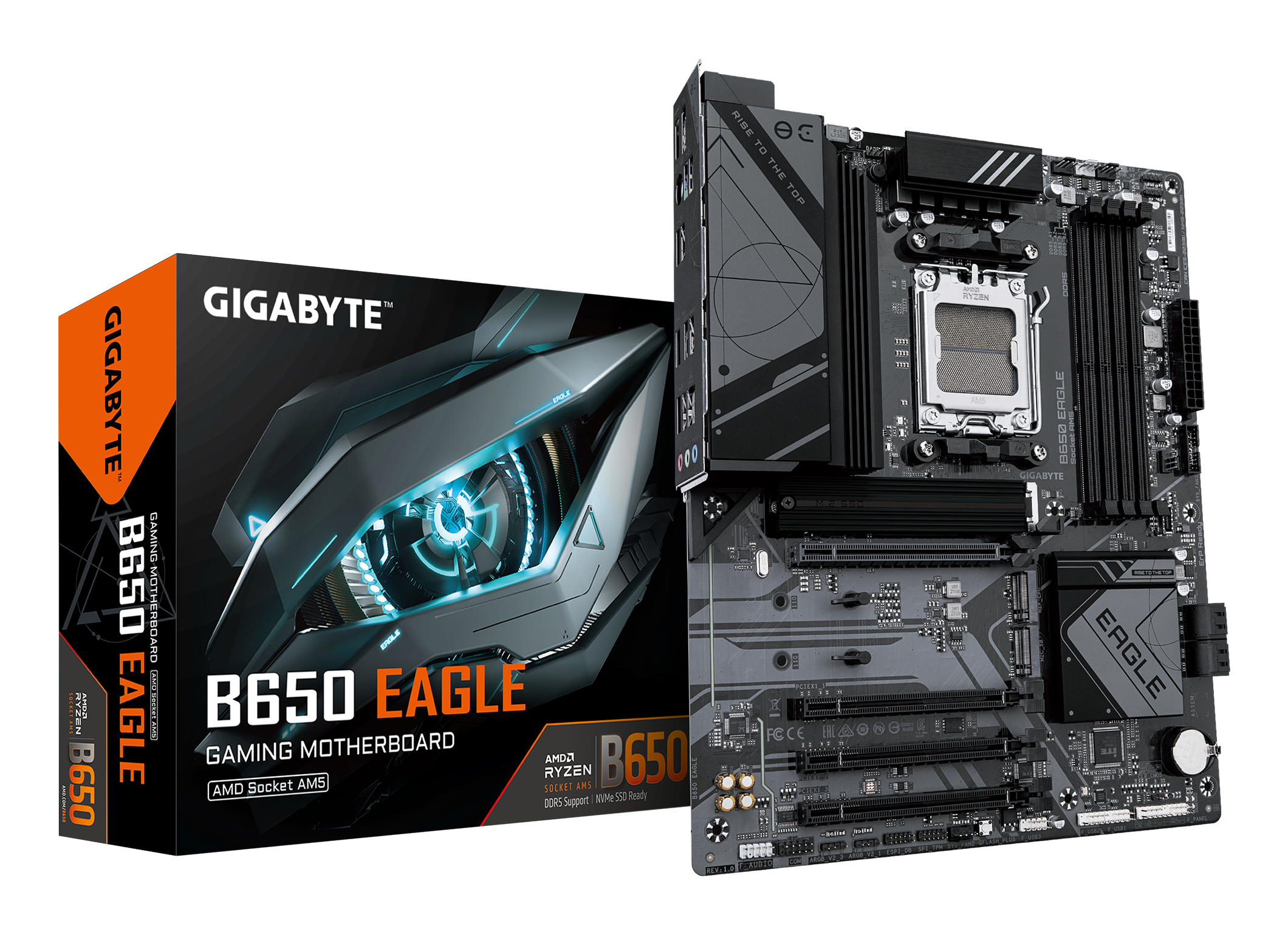 Gigabyte B650 EAGLE - Motherboard - ATX - Socket AM5 - AMD B650 Chipsatz - USB 3.2 Gen 1, USB 3.2 Gen 2, Ansicht 4