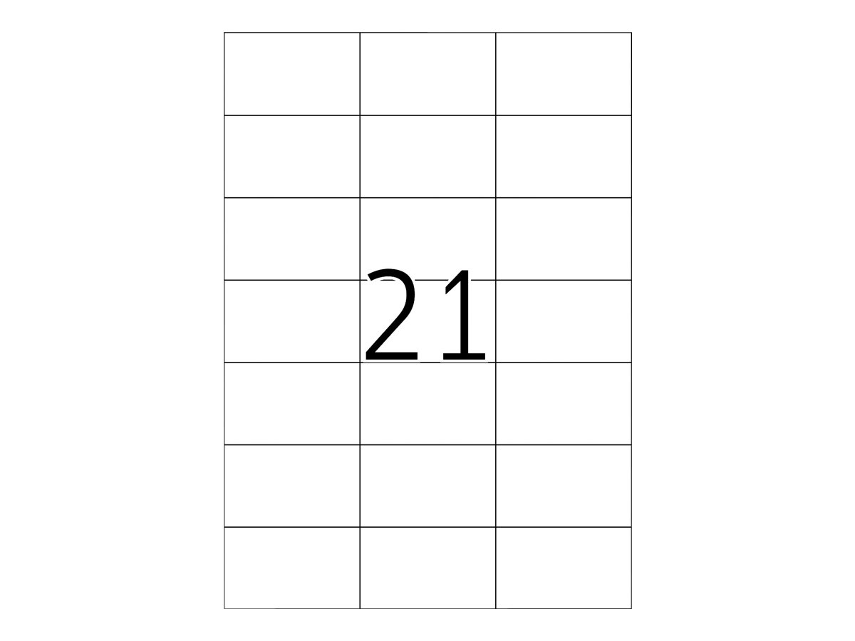 HERMA Premium - Papier - matt - permanent selbstklebend - weiß - 70 x 42.3 mm 2100 Etikett(en) (100 Bogen x 21)