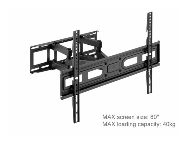 Equip Halterung - Voll beweglich - LCD-Display / Curved LCD-Display - stainless steel, Kunststoff - Schwarz - 94-203 cm, Ansicht 4
