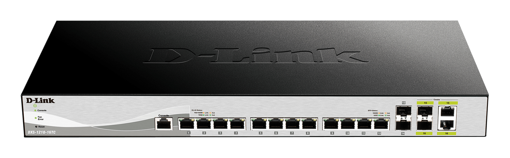D-Link DXS 1210-16TC - Switch - Smart - 12 x 10GBase-T + 2 x SFP+ + 2 x C 10 G-Bit SFP+, Ansicht 4