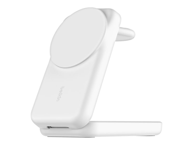 Belkin UltraCharge - Kabelloses Ladegerät - 3-in-1, magnetisch, faltbar, mit Qi2 + AC-Netzteil