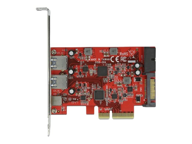 Delock USB-Adapter - PCIe 3.0 x4 - USB 3.2 Gen 2 x 3 + USB 3.0 (intern)
