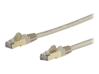 StarTech.com 5m CAT6A Ethernet Cable, 10 Gigabit Shielded Snagless RJ45 100W PoE Patch Cord, CAT 6A 10GbE STP Network Cable w/Strain Relief, Grey, Fluke Tested/UL Certified Wiring/TIA - Category 6A - 26AWG (6ASPAT5MGR) - Patch-Kabel - RJ-45 (M) zu RJ...