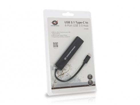 Conceptronic CTC4USB3 - Hub - 4 x SuperSpeed USB 3.0, Ansicht 3