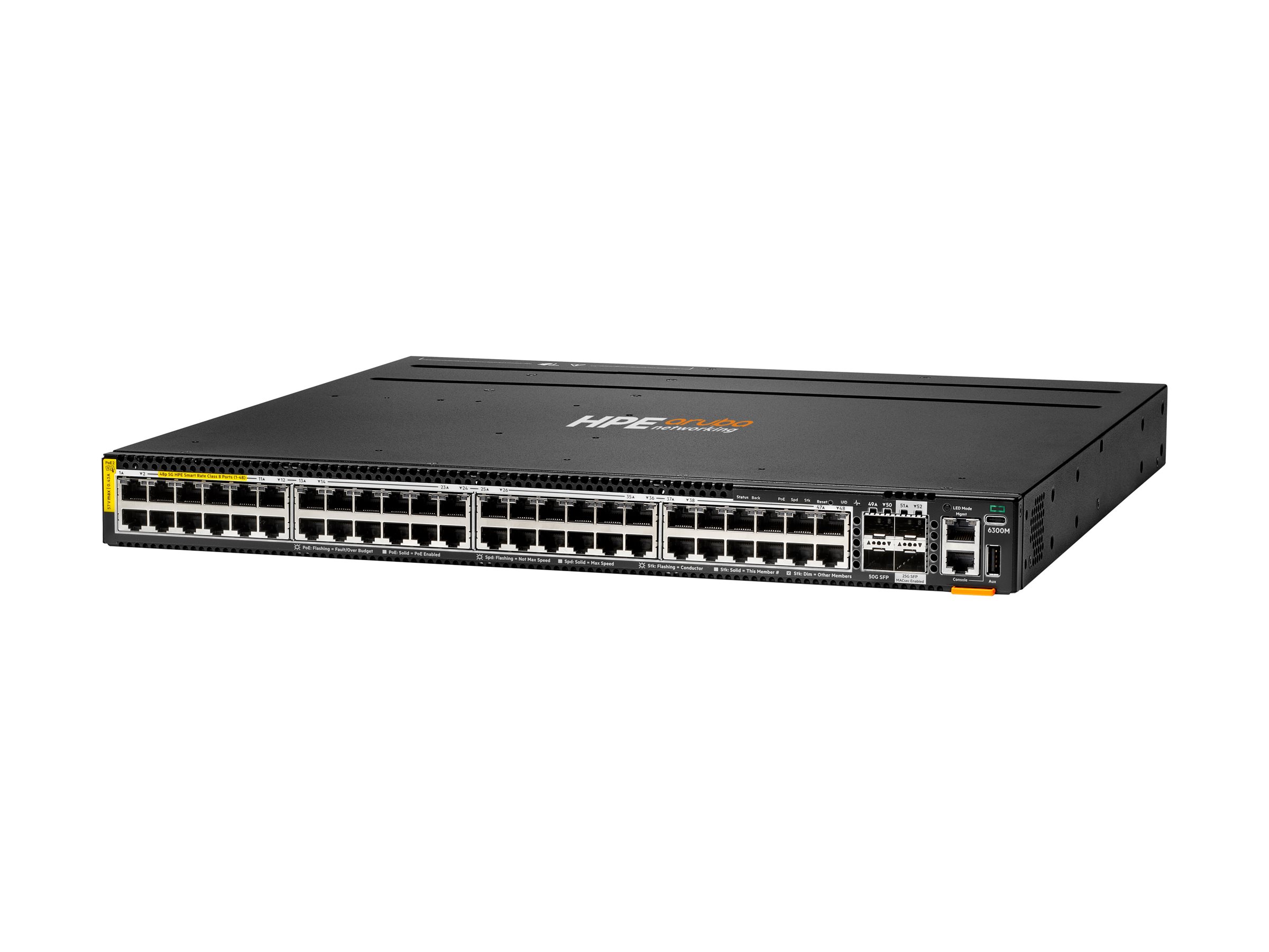HPE Aruba 6300M - Switch - L3 - managed - 48 x 100/1000/2.5G/5G (PoE++)