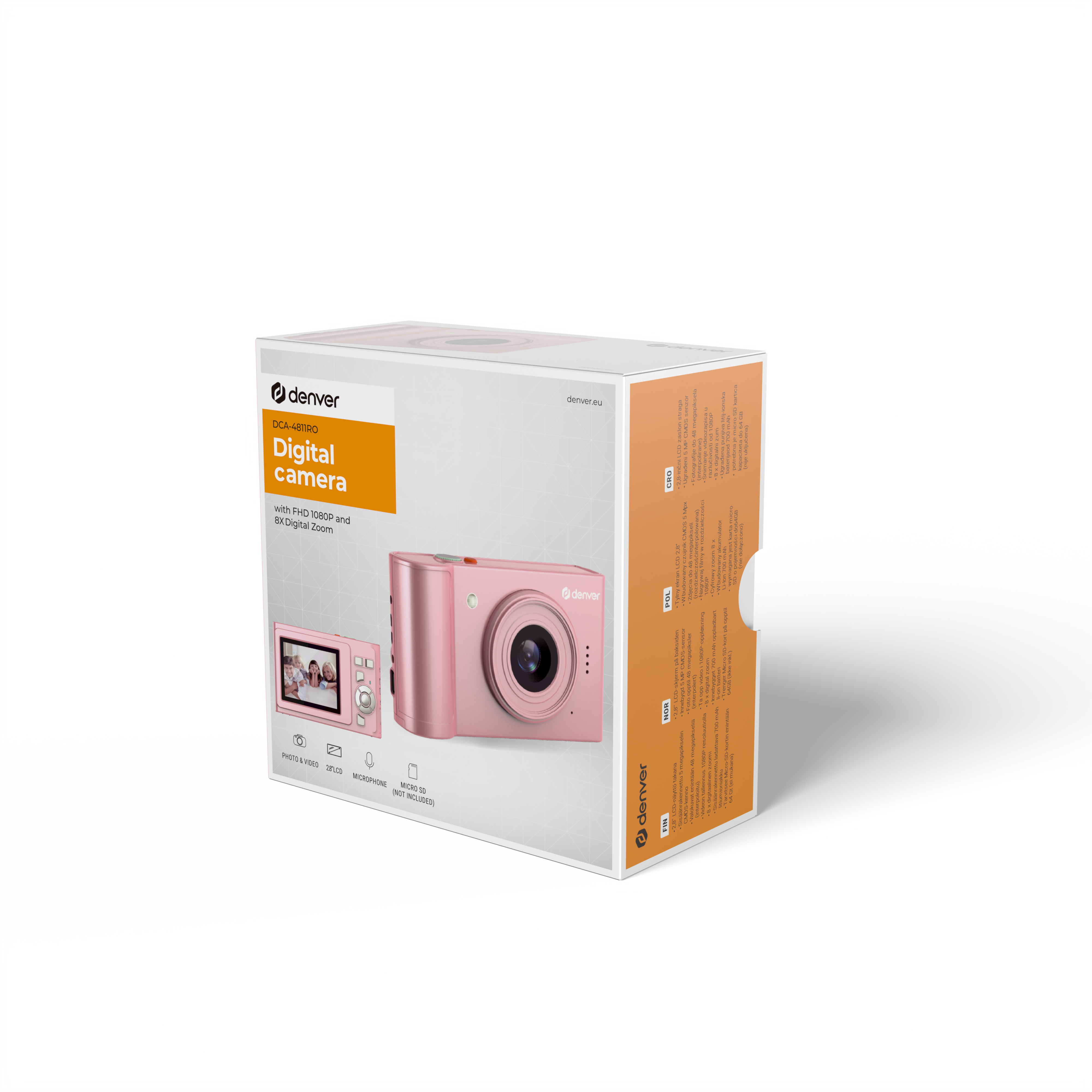 Inter Sales DENVER DCA-4811 - Digitalkamera - Kompaktkamera - 5.0 MPix / 48.0 MP (interpoliert), Ansicht 3