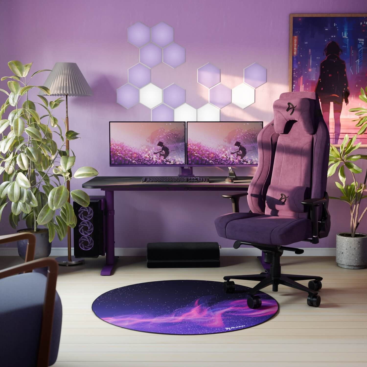 Arozzi Arena Gaming Tisch - Purple, Ansicht 3