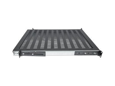 Intellinet 19 Ausziehbarer Fachboden 1 HE geeignet für Schränke mit 600 bis 800 mm Tiefe Ablagefläche 350 mm Tiefe schwarz - Rack - Regal - Schwarz RAL 9005 - 1U - 48.3 cm (19)