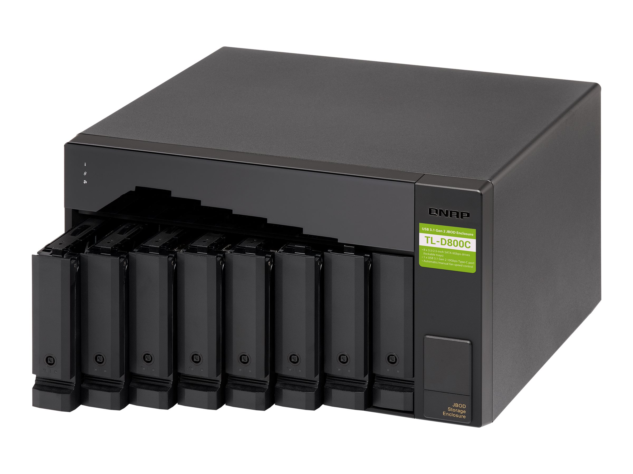 QNAP TL-D800C - Festplatten-Array - 8 Schächte (SATA-600) - USB 3.2 Gen 2 (extern)