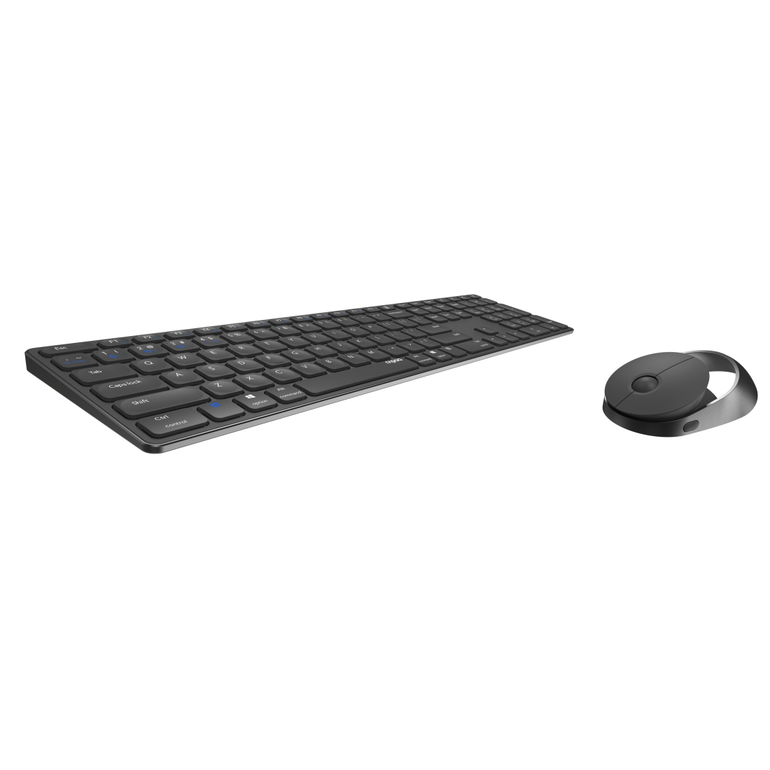 Rapoo 9850M - Kabellos - RF Wireless + Bluetooth - Scherenschalter - Grau - Maus enthalten - TL: Deutsch, QWERTZ, Ansicht 2