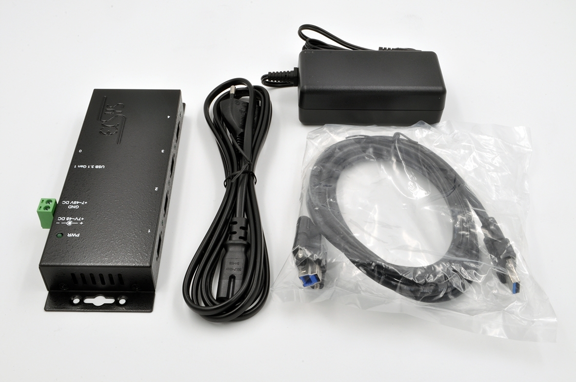 Exsys USB 3.2 HUB 4-Port extern inkl.Netzt inkl.12V Netzt.+USB3.0 Kabel, Ansicht 2