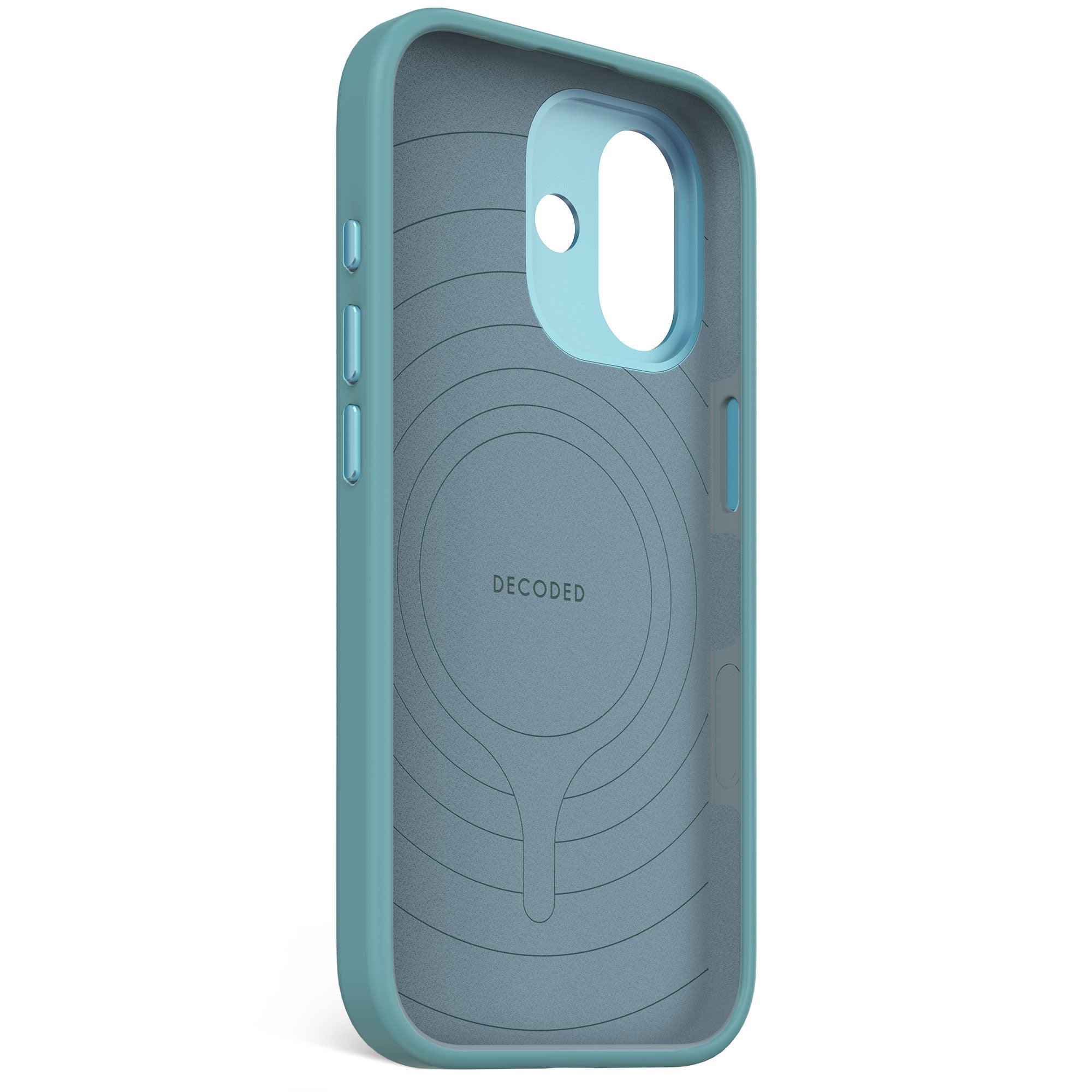 Decoded AntiMicrobial Silicone Backcover iPhone 17 Retro Blue, Ansicht 3