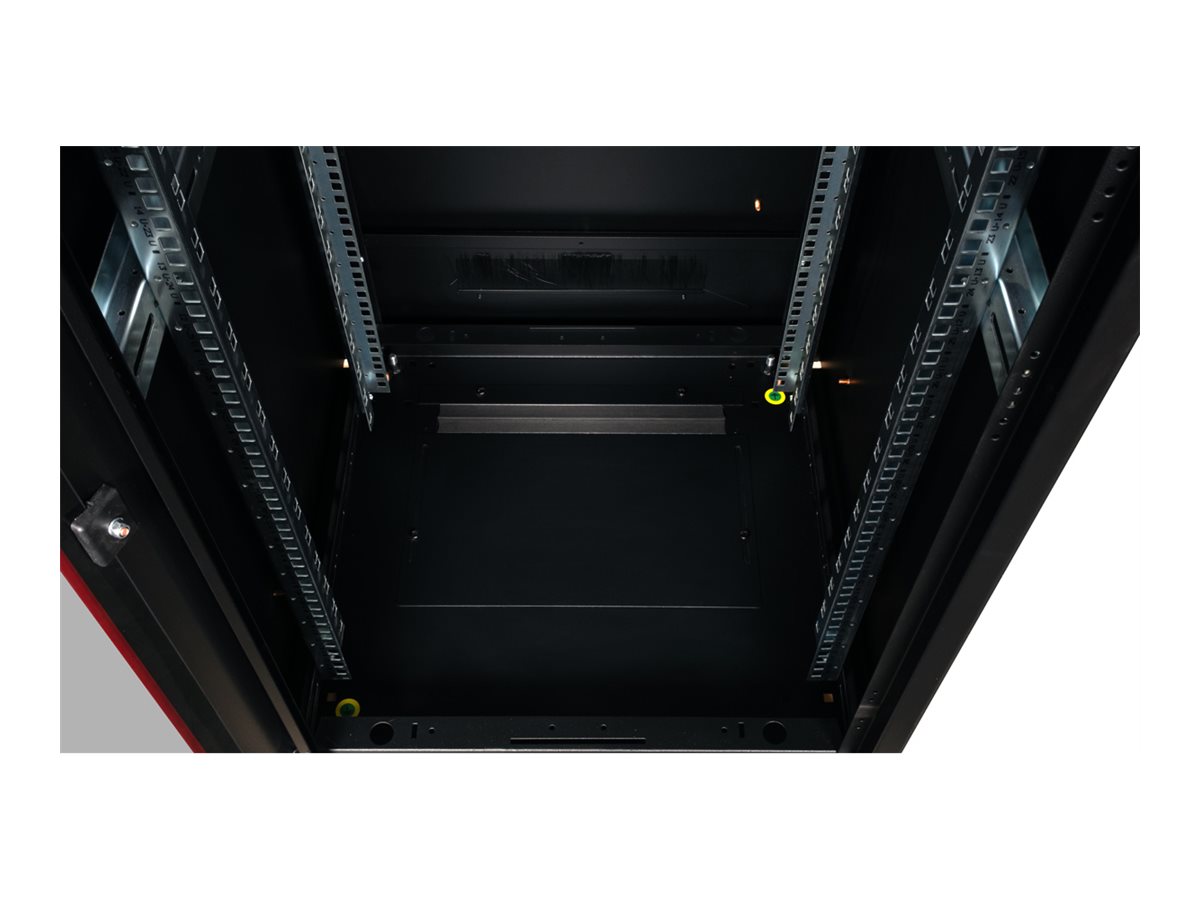 ROLINE 19 Zoll Netzwerkschrank Pro 36 HE 600x600 BxT Glastür schwarz, Ansicht 4