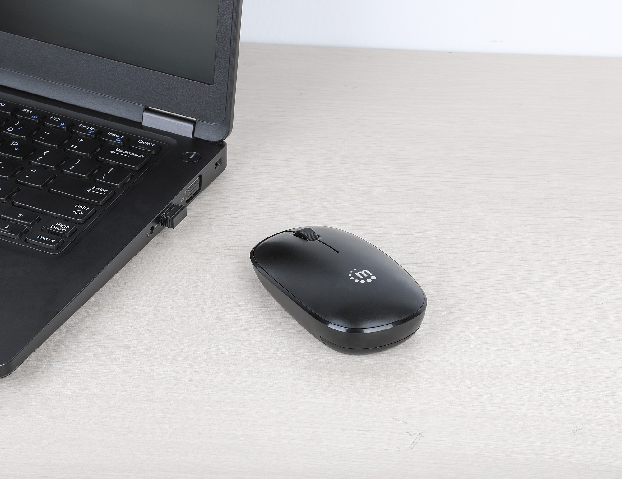 Manhattan MW3050 Kabellose USB-Maus 3 Tasten Mausrad schwarz - Maus - 1.200 dpi, Ansicht 4