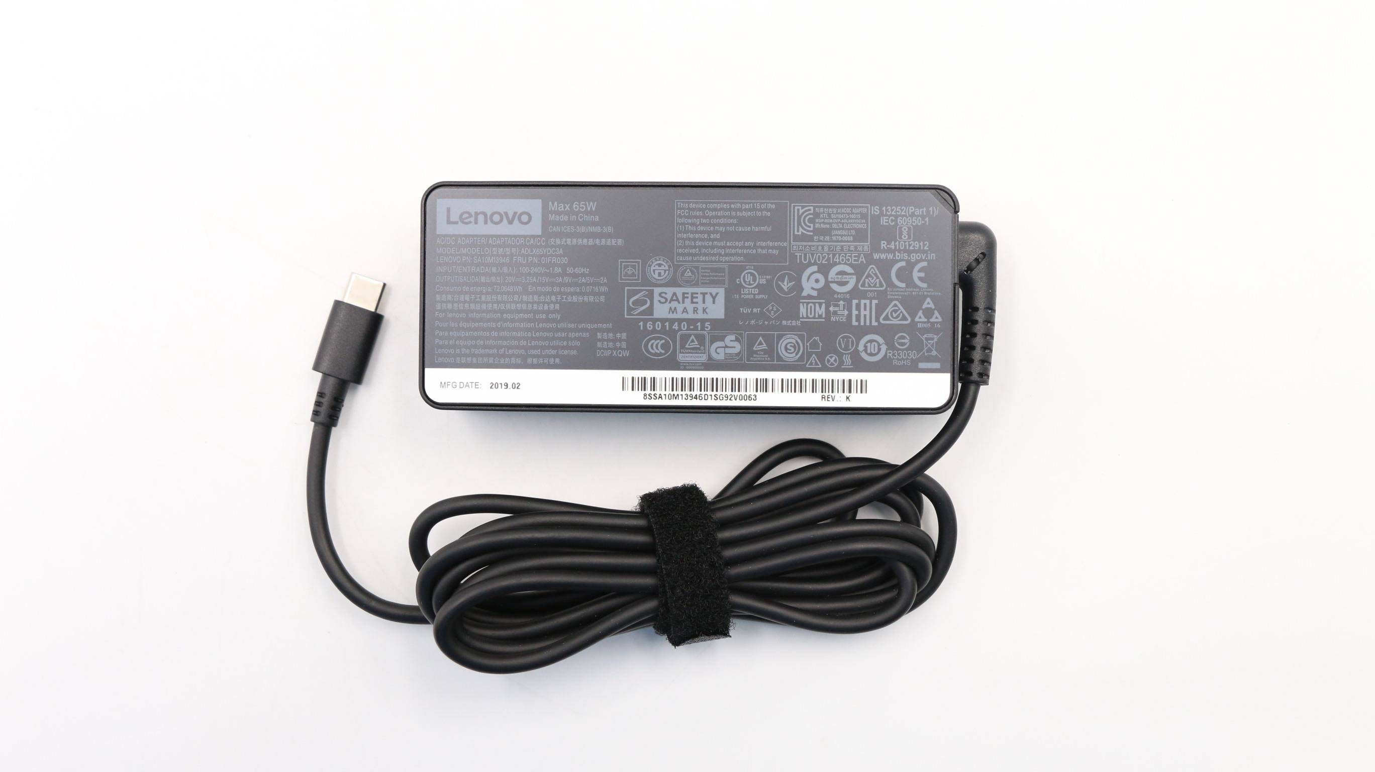 Lenovo Delta ADLX65YDC3A - Netzteil - 65 Watt - FRU, (CRU), Ansicht 2