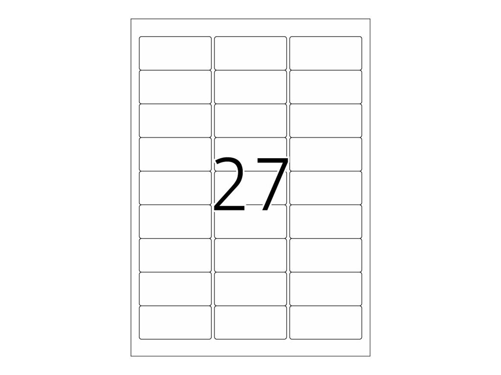 HERMA Special - Papier - matt - permanent selbstklebend - Luminous Red - 63.5 x 29.6 mm 540 Etikett(en) (20 Bogen x 27)