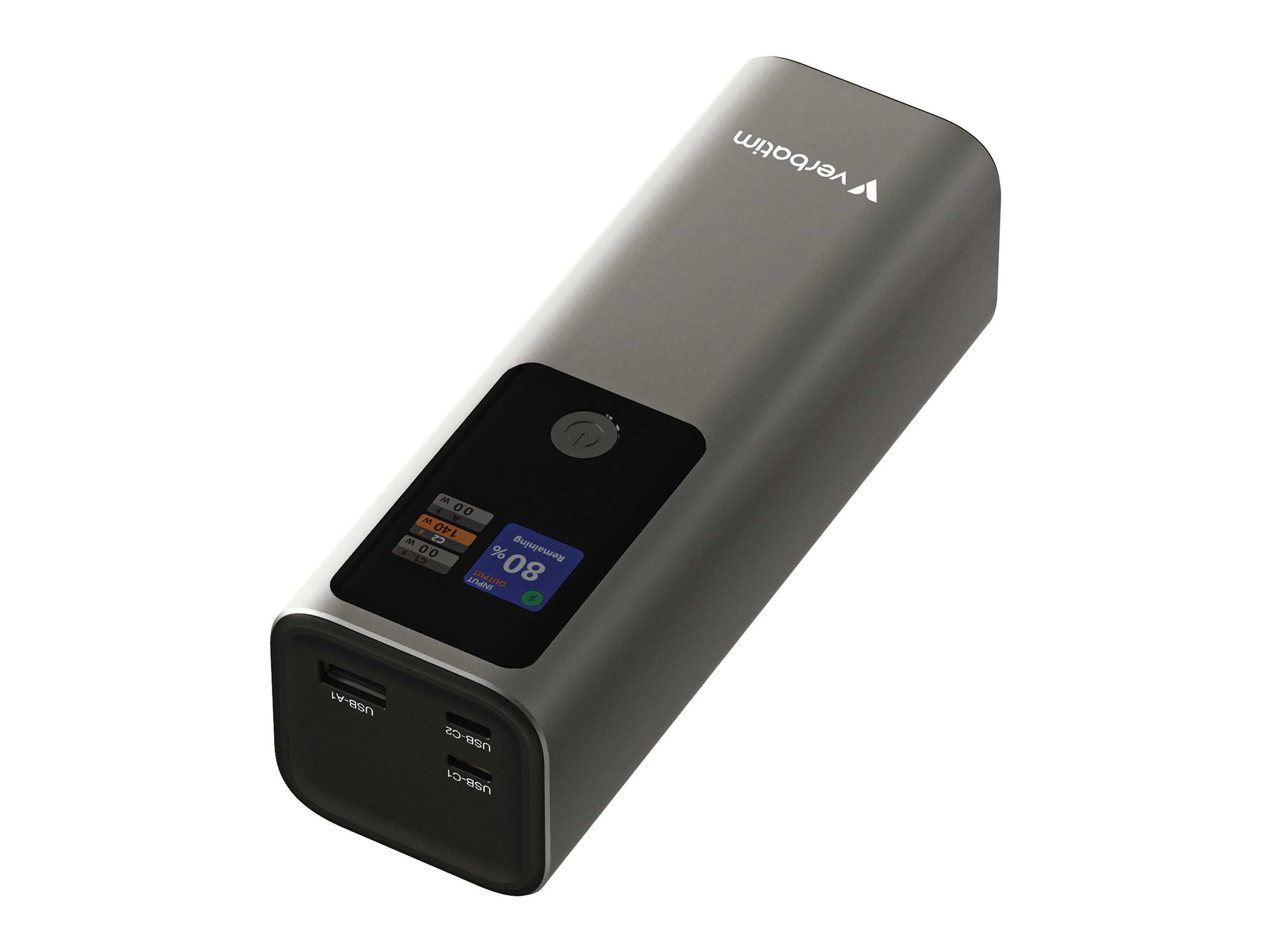 Verbatim Charge 'n' Go - Induktive Power Bank - 27000 mAh - 65 Watt - Fast Charge - 3 Ausgabeanschlussstellen, Ansicht 4