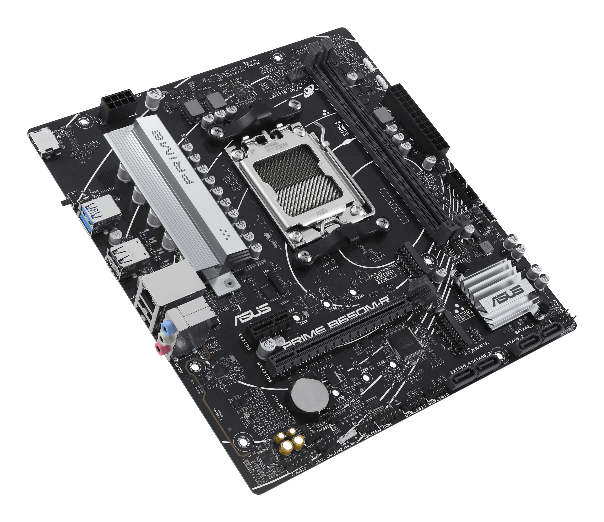ASUS PRIME B650M-R - Motherboard - micro ATX - Socket AM5 - AMD B650 Chipsatz - USB 3.2 Gen 1, USB-C 3.2 Gen 1, Ansicht 2